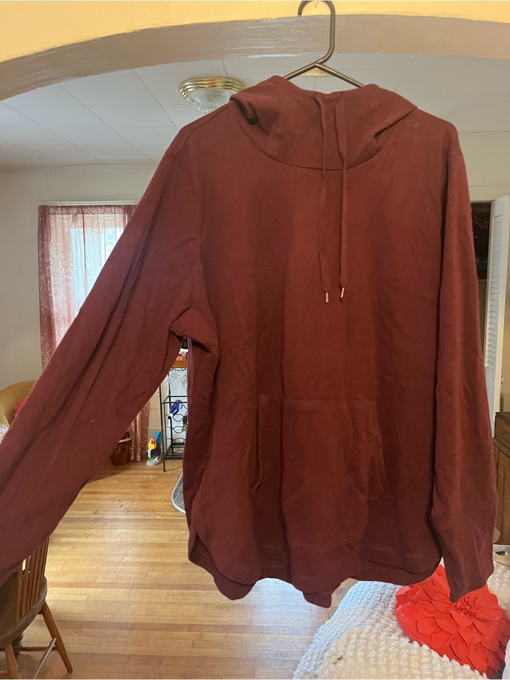 🍷 RBX Women’s 2X Burgundy Hooded Active Jacket – Lightweight
